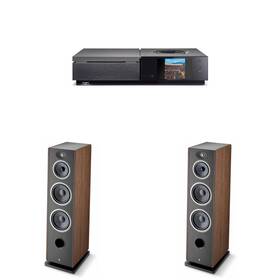 Focalnabdl250212-23 Focal Vestia No4 3-way Floorstanding Speakers Dark Wood With Naim Uniti Sta