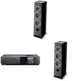 Focalnabdl250212-24 Focal Vestia No4 Floorstanding Speakers Black Pair And Naim Uniti Star All- Inch