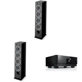Focalnabdl250212-31 Focal Bundle Vestia No3 Black Floorstanding Loudspeakers Rx-v4a Av Receiver