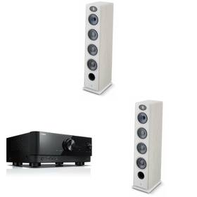 Focalnabdl250212-45 Focal Vestia No3 Light Wood Speakers 2x With Rx-v6abl Av Receiver Bundle