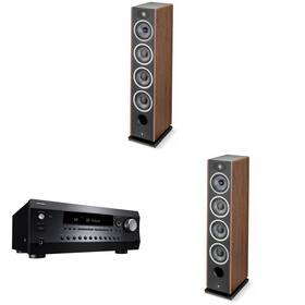 Focalnabdl250212-56 Focal Vestia No3 Dark Wood Floorstanding Speakers Pair With Integra Av Receiv