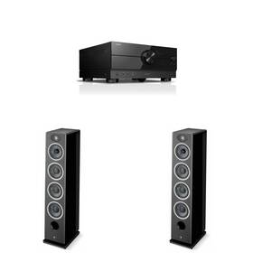 Focalnabdl250212-79 Focal Vestia No3 Black Floorstanding Speaker Pair With Rx-a4abl Av Receiver B