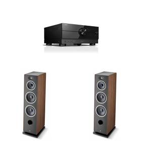 Focalnabdl250212-83 Focal Vestia No4 Loudspeaker Pair In Dark Wood With Rx-a4abl Av Receiver Bundle