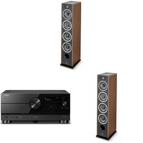 Focalnabdl250212-92 Focal Vestia No3 3-way Floorstanding Speakers Dark Wood And Rx-a6a Receiver Bundle
