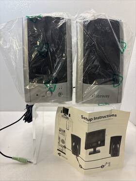 4408aul Gateway G-max 2000 Multimedia Stereo Speakers For Computer New Vtg Wired