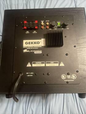 Gk-sw10 Gekko Servo Control Subwoofer With Built In 100 Watt Amp Model Works