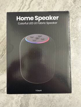 080-17-0043 Gems Colorful Led Lit Fabric Home Speaker 10w Bluetooth Usb-c Aux Carrying Strap
