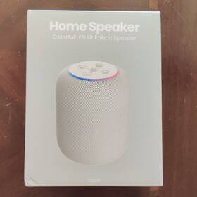 080-17-0326 Gems Colorful Led Lit Fabric Wireless Bluetooth Home Speaker Compact Gray