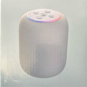 080-17-5163 Gems Colorful Led Lit Fabric Bluetooth Home Speaker- Gray