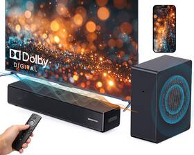 200w Geoyeao 850070845014 2.1 Ch Soundbar With Subwoofer Dolby Digital Sound Bars Tv Speak 200w Geoyeao 850070845014 2.1 Ch Soundbar With Subwoofer Dolby Digital Sound Bars Tv Speak