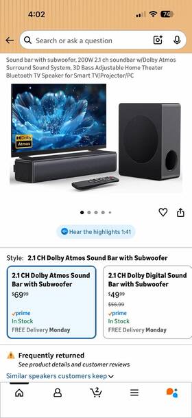 Sd0121 Geoyeao Sound Bar With Sub 200w 2.1 Ch Dolby Atmos Surround Bluetooth Speaker New Sd0121 Geoyeao Sound Bar With Sub 200w 2.1 Ch Dolby Atmos Surround Bluetooth Speaker New
