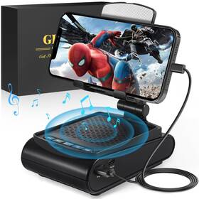 B0ccvj1lx6 Glopus Cell Phone Stand With Wireless Bluetooth Speaker White - Gifts For Men