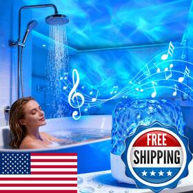 B0frxyhfn7 Gotopceed Shower Light With Bluetooth Speaker Waterproof Lamp White Noise 16