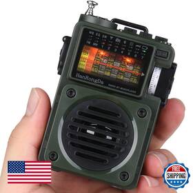 B09httmzkj Hanrongda Hrd700 Shortwave Radio Bluetooth Speaker Fm Mw Sw Noaa Alert