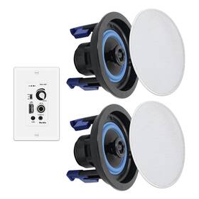 Herdio 707870372267 4 Inch Bluetooth Ceiling Speakers 160w Flush Mount In Wall Amplifier Receiver Su