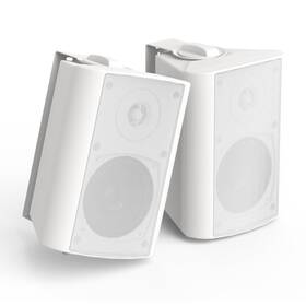 Herdio 718460495952 4 Inches Outdoor Bluetooth Speakers Waterproof Patio Deck Wall Mountwhite