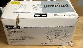 Herdio 974065530441 320 Watts 2 Way Flush Mount Ceiling Speakers 4 Inches For Bathroom Kitchen L