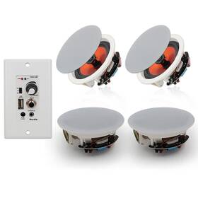 600w Herdio 974065530649 6.5ftft Bluetooth In Wall Ceiling Speakers 2-way Flush Mount S