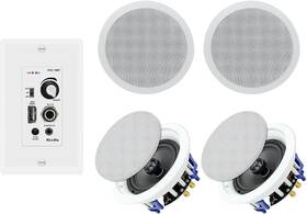 Hcs-4-818prs-16bt Herdio Home Audio Package In Wall Bluetooth Amplifier Volume Control Receiver