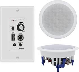 Hcs528-16bt Herdio 300w Home Ceiling Wall Speakers With Usb Aux Mount Bluetooth Amplifier