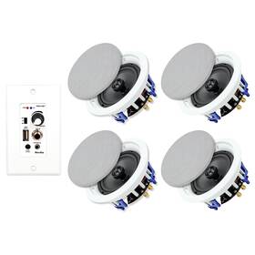 Hcs528-16bt-4ch-us Herdio 5.25 Inch Bluetooth Ceiling Speakers Max Power 600w 2-way Flush Mount Plus Wa