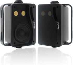He-hos-301w Herdio 2 Marine 3.5 Inches Outdoor Speakers Wired 200w 3 Way Wall Mount