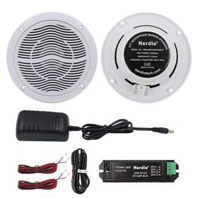 Speakers120w Herdio Hms-6055wbt 6.5 In 2-way Waterproof Marine Bluetooth Ceiling Flush Mount