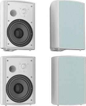 He-hos-601 Herdio Hos-601 Outdoor 4 Speakers 800 Watts 2-way 6.5 Inch Waterproof White