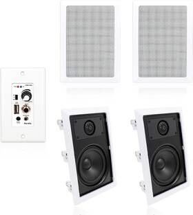 Szjw-5030-16btx2-us Herdio 5.25 Inch 2-way 400w Ceiling Bluetooth Speakers 4 Channel Amplifier Theater