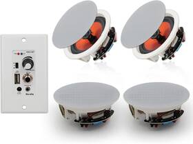 Szjw-628-16bt-4ch-au Herdio 6.5ftft Bluetooth In Wall Ceiling Speakers 600w 2-way Flush Mount Speake