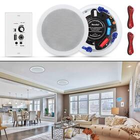 Us-16bt Herdio 528prs 5.25 Inch Indoor Flush Mount Ceiling Speakers 2 Way Wall Bluetooth Amplifier