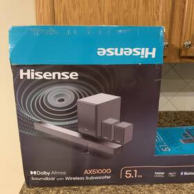 Ax5100g Hisense 5.1 Channel Soundbar With Wireless Subwoofer - Black