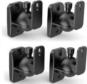 2p-zwart Homemount Speaker Wall Mount Brackets - Surround And Bookshelf 4p-black