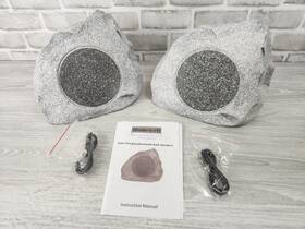 Hmw-ky8080 Homewell Solar Rock Speakers Pair Light Grey / Granite