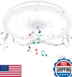 B096zqkj1b Horevo Upgrade Waterproof Ceiling Light Led Music Lamp With Bluetooth Speaker F