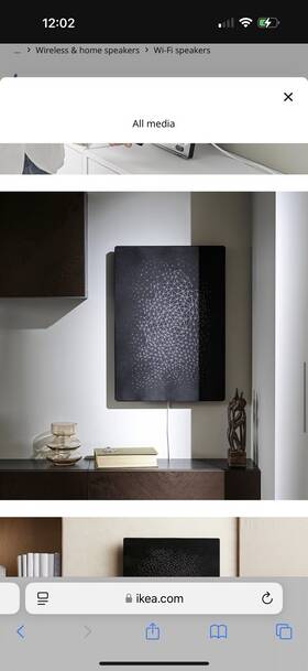 404.873.20 Ikea X Sonos Symfonisk Wi-fi Speaker With Picture Frame - Black