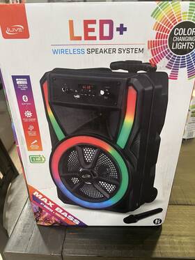 Isb354b Ilive Led Wireless Speaker System Color Changing Lights