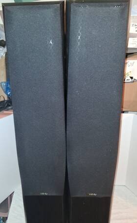 339097-001 Infinity Primus 250 Standing 3ft Tall Speakers 8 Ohms Wired Wood Pair Bananajack