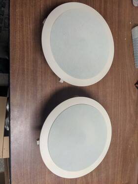 Ns-c6500-a Insignia Pair Of White Ceiling Speaker 2 Speakers Tested And Works