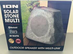 Ion 812715010706 Solar Stone Multi Outdoor Bluetooth Speaker 20w Rechargeable