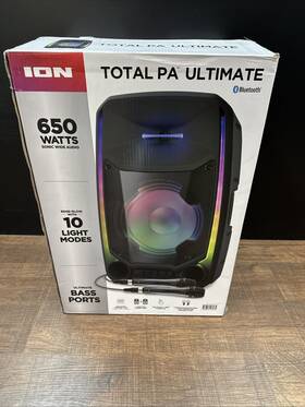Ipa161 Ion 842655103435 Total Pa Ultimate Portable Bluetooth Speaker 650 Watts With 2 Microph