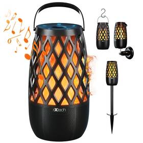 Ixtech 971202170898 Outdoor Bluetooth Speaker Waterproof Wireless With Led Flame Light Shower Blueto