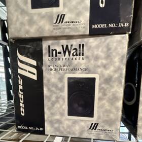 Ja-18 Ja Audio In-wall Speaker 8 Inch Two-way Wired Black Rectangular