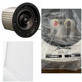 Qxc420s James Loudspeaker Qxc 4ftft In Ceiling Speakers White Square Grills - Pair