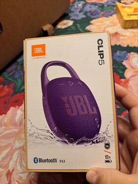 Jbl 050036400107 New Clip 5 Portable Bluetooth Waterproof Speaker - Purple