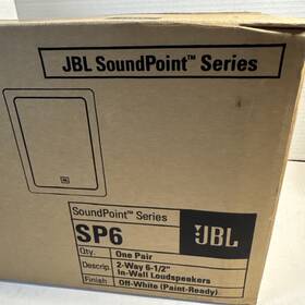 Jbl 050036900218 Pair Sp6 Sound Point Rectangular In-ceiling In-wall Speakers - Brand New