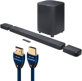 Hdm48sky300 Jbl 789232963184 Bar 1300x Mk2 11.1.4 Channel Soundbar With Audioquest Sky 3m Hdmi Cable