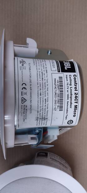 K2amt-1661582-b Jbl Professional Control 24ct Micro White Ceiling Speaker Wired