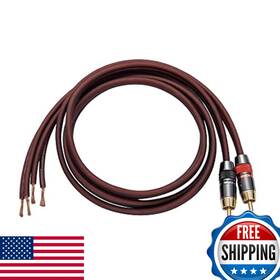 B09pv98wwk Jorzor Audiophile Hi-fi 14 Gauge Ofc Speaker Cable With Gold-plated Rca Plugs