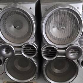 Sp-hxc6 Jvc Untested Speaker System Pair Left And Right 80w/170w Wired Silver Wood